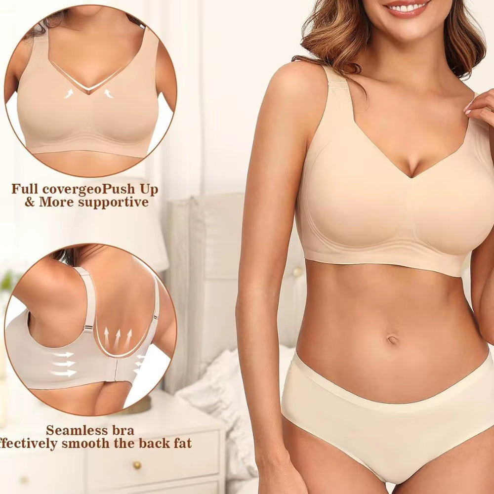 Women Wirefree Bras for Women Full Coverage No Underwire Everyday Bras Comfortable Wireless Padded Bras