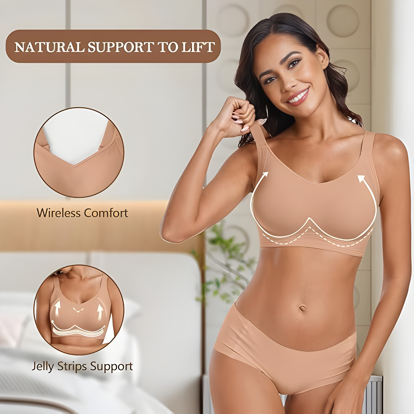 OEAK Comfortable Wireless Women’s Bra